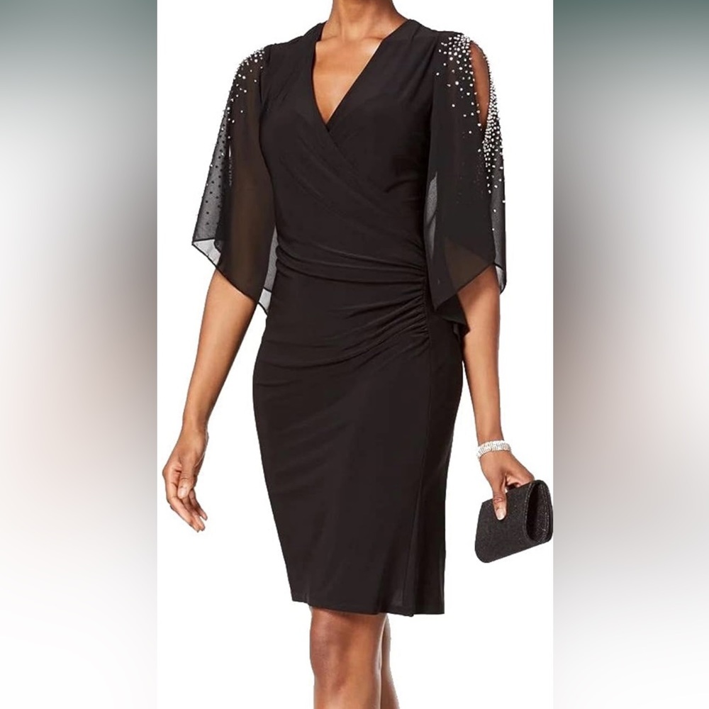 MSK V-NECK WRAP DRESS SZ 2X